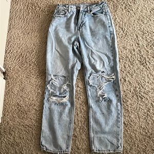 Ripped mom jeans